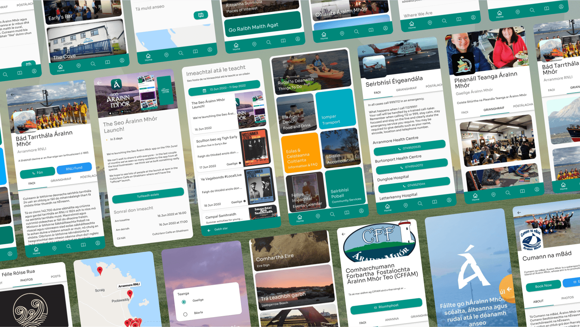 Seo Árainn Mhór app, available on Android and iOS